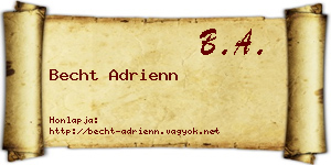 Becht Adrienn névjegykártya